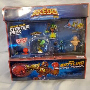 New! Akedo Ultimate Arcade Warriors Starter Pack Mini Battling Action Figures